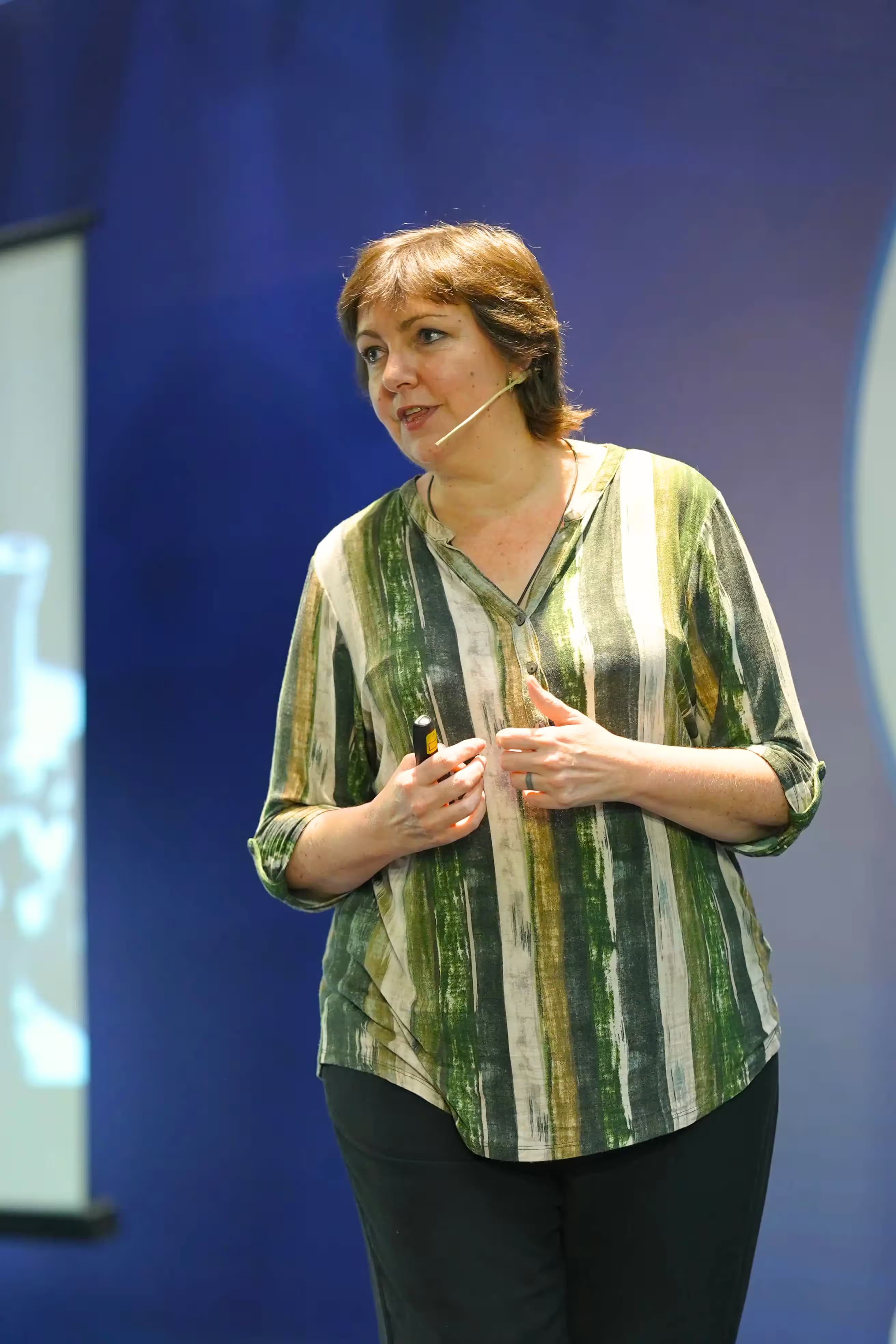 Speaker on stage
