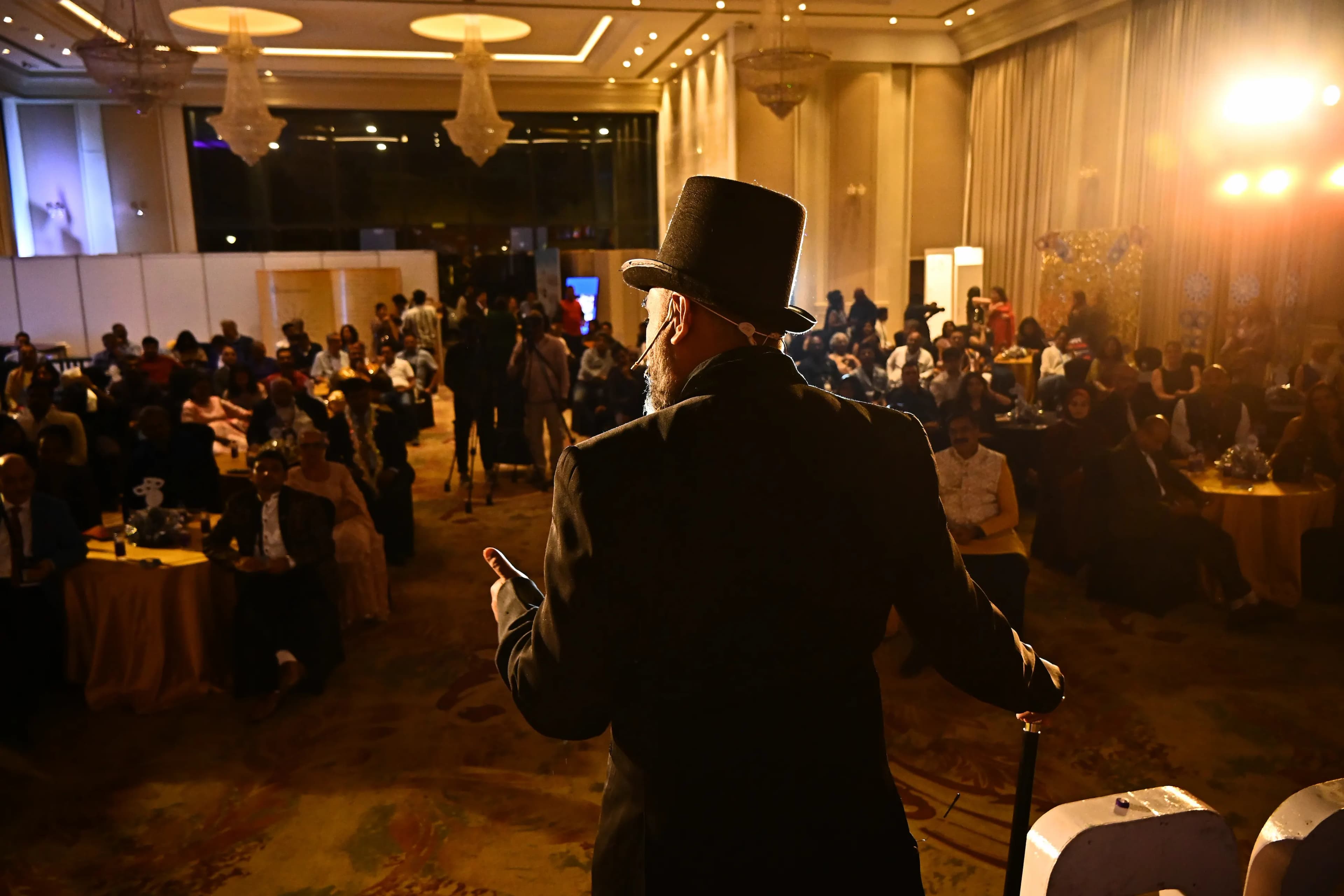 Crowd attending panel discussions